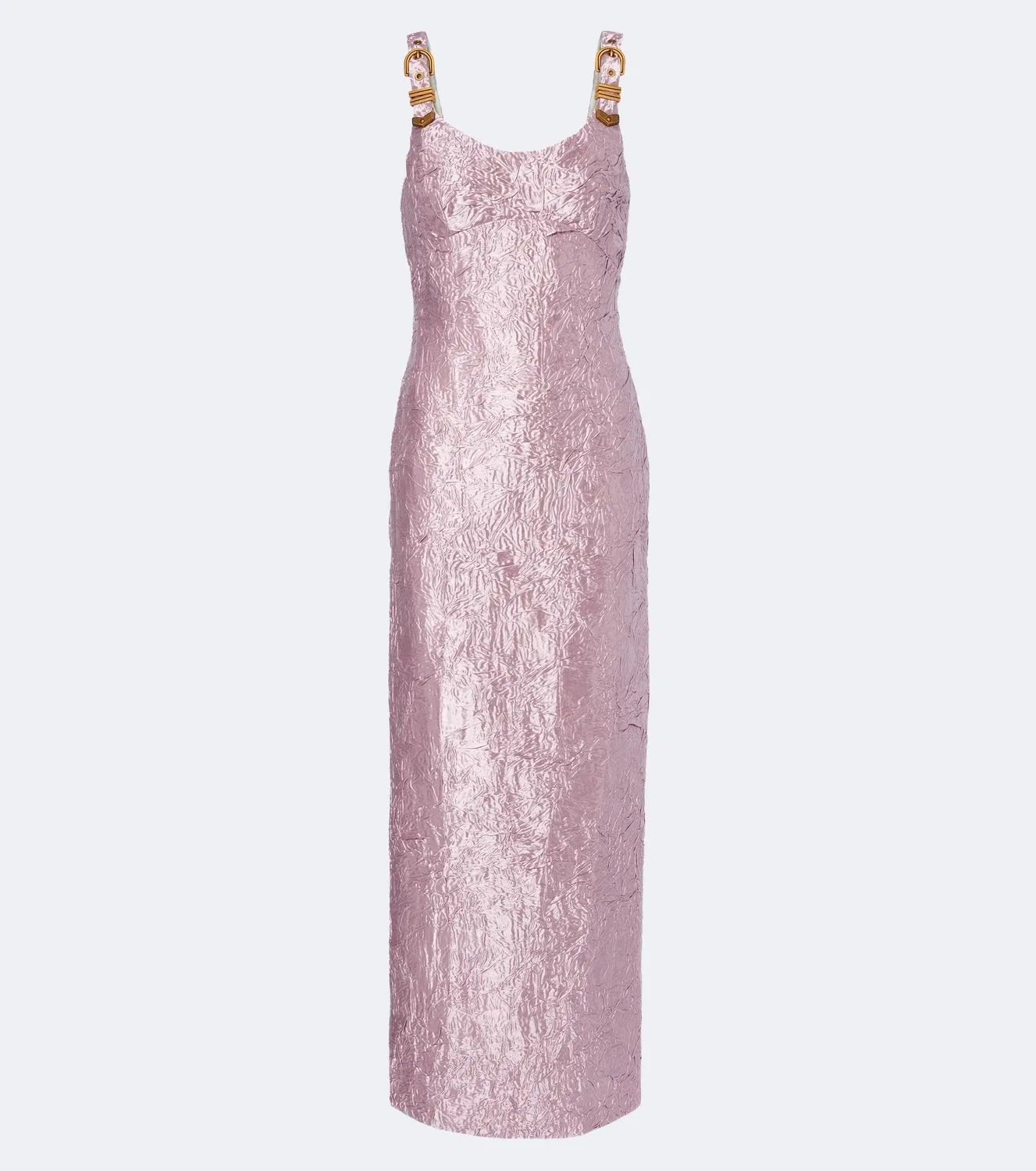 Платье из герцогского атласа VERSACE, розовый