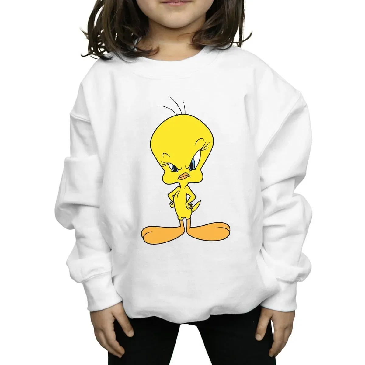 Свитшот с принтом Tweety angry Looney Tunes, White — фото 3