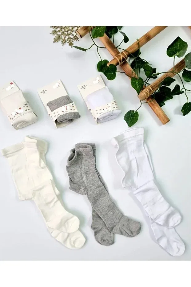 Детские колготки хлопковые 3 шт Bebenaz, Gray