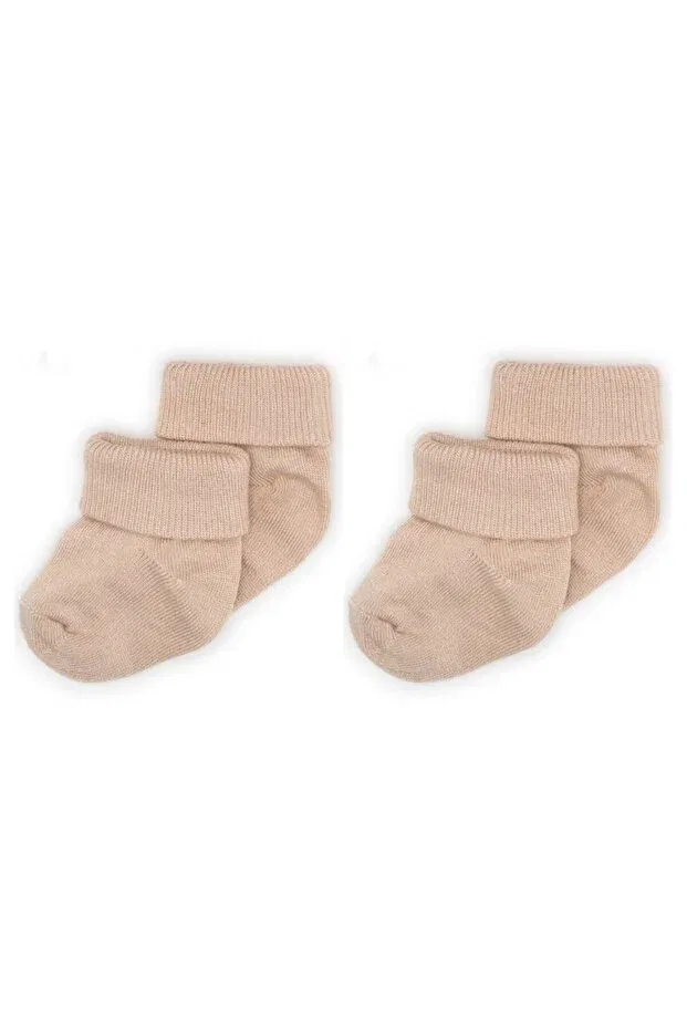 Детские носки хлопковые 2 пары Novibaby, Beige