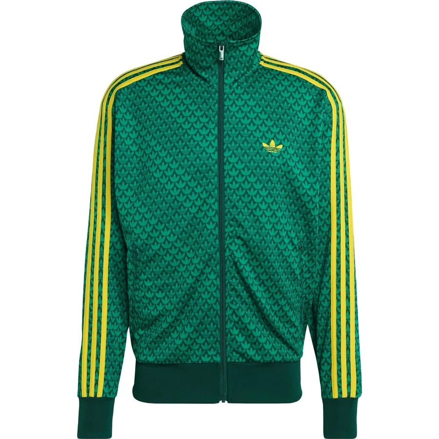 Кофта спортивная с принтом Firebird Loose Monogram adidas, Зеленый — фото 3
