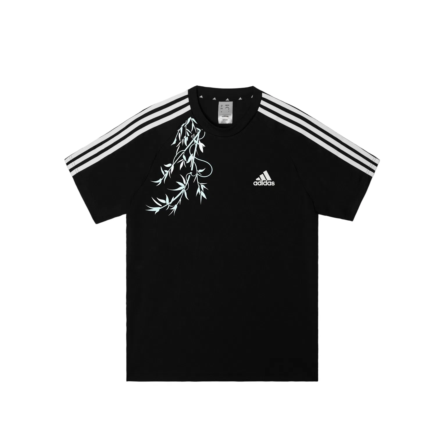 Мужская футболка с принтом Adidas Football Stripes, черная