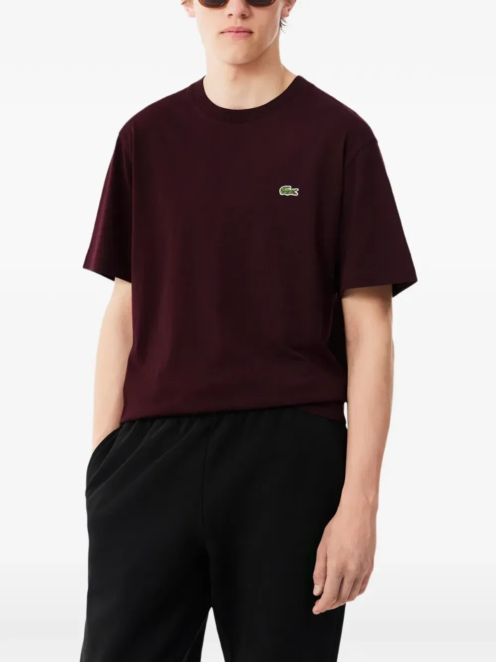 Футболка с нашивкой-логотипом Lacoste, красный — фото 2