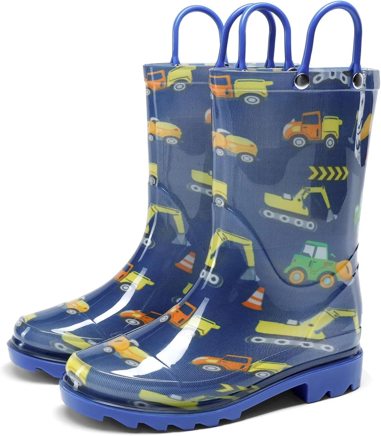 Детские резиновые сапоги с принтом DREAM PAIRS, Dark Blue