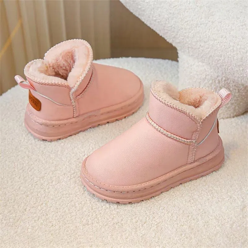 Детские зимние ботинки для снега с принтом Zonkacen, Pink — фото 4