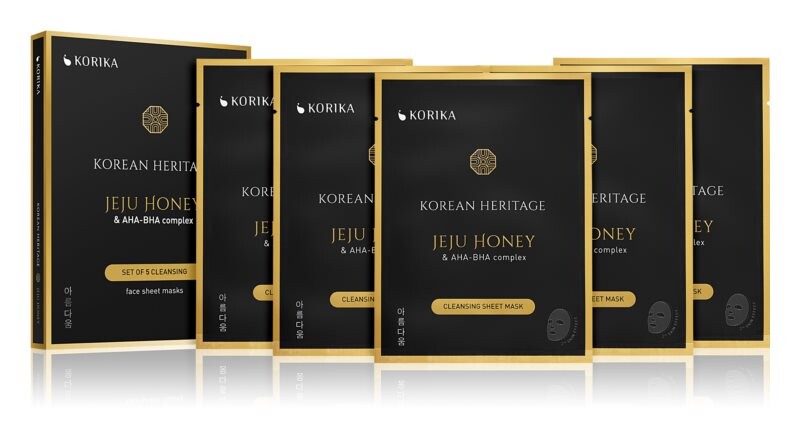 

Набор масок для лица по сниженной ценеJeju honey & AHA - комплексная тканевая маска с BHA (для идеального очищения кожи) KORIKA Korean Heritage