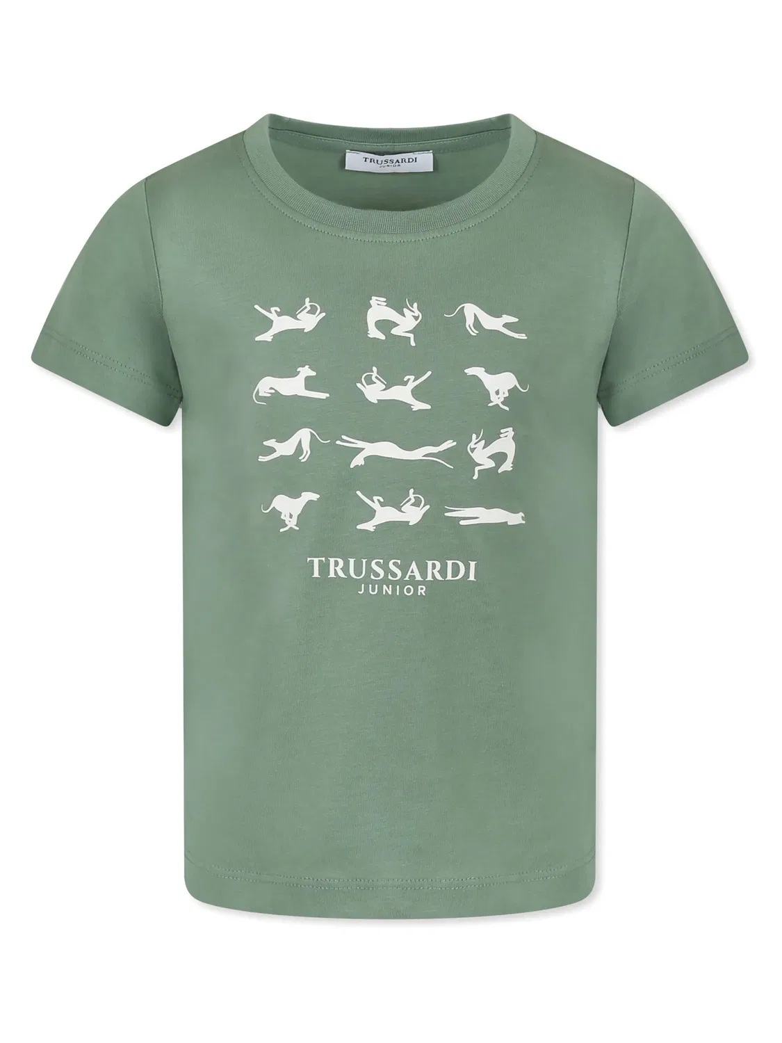 Футболка из хлопка Trussardi, зеленый