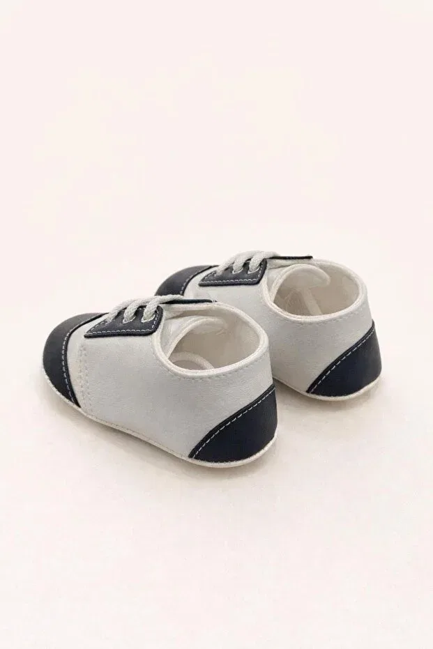 Детские кожаные туфли на шнуровке Minissa Baby Kids, Black Gray — фото 4