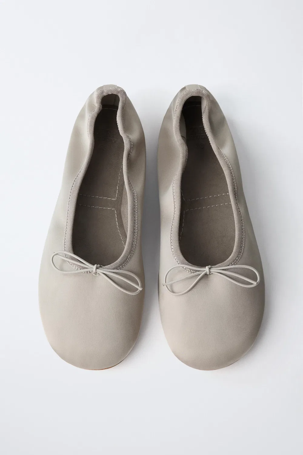 Балетки с бантом, лимитированная серия ZARA, Grey — фото 4