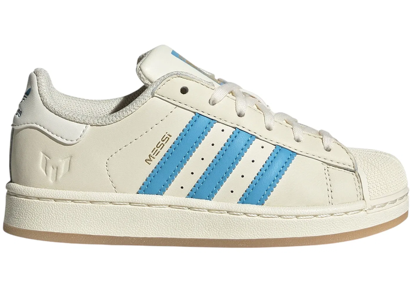 Детские кроссовки Lifestyle Adidas Superstar, Cream White/Semi Blue Burst/Gold Metallic