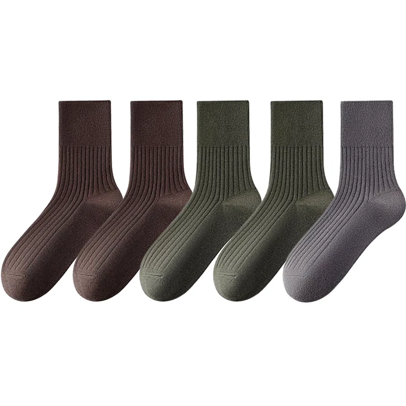 Детские носки с длинным голенищем DUSHILIREN, Brown 2+Army Green 2+Dark Gray