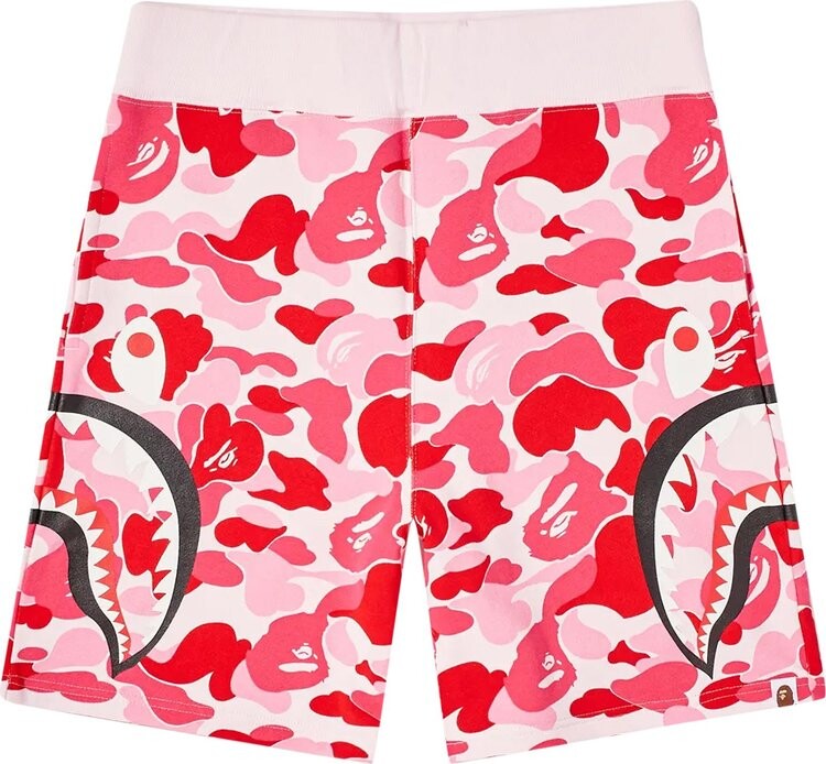 

Шорты BAPE Big ABC Camo Slide Shark Sweat Shorts 'Pink', розовый