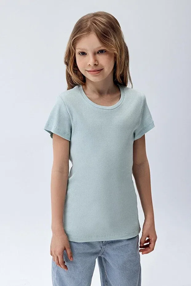 Детская футболка для девочек с коротким рукавом Brix, Blue