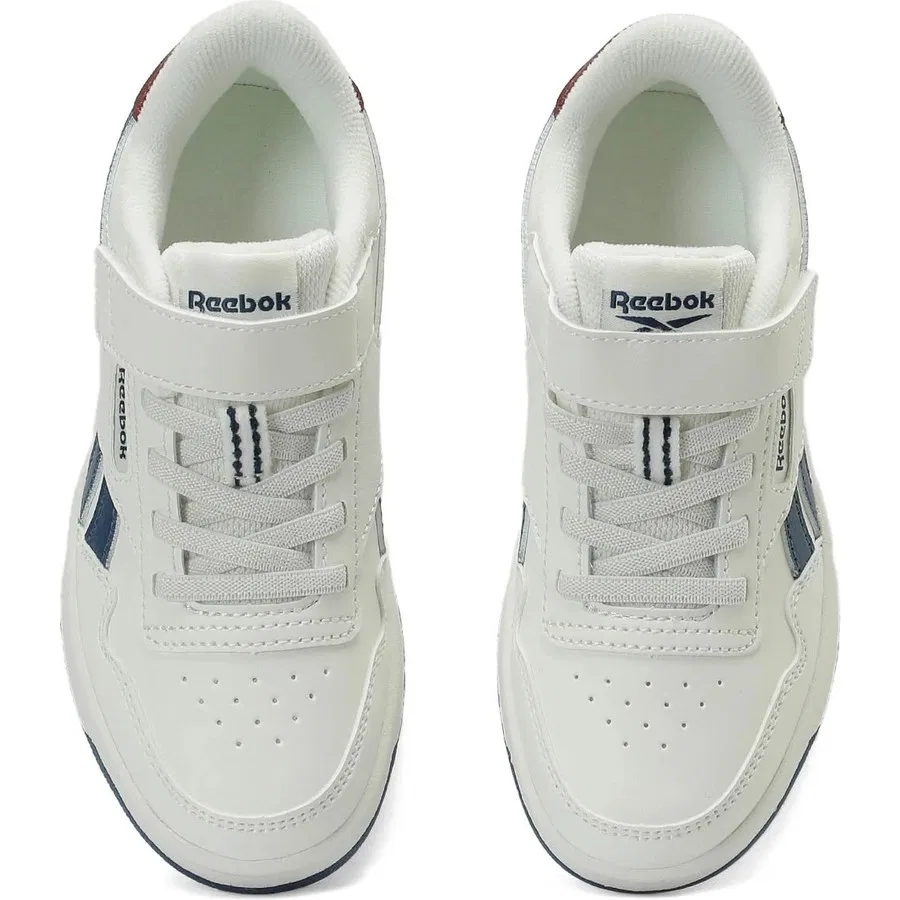 Детские кроссовки с эластичными шнурками и липучкой Court Advance Elastic Reebok, Бело-синий — фото 4