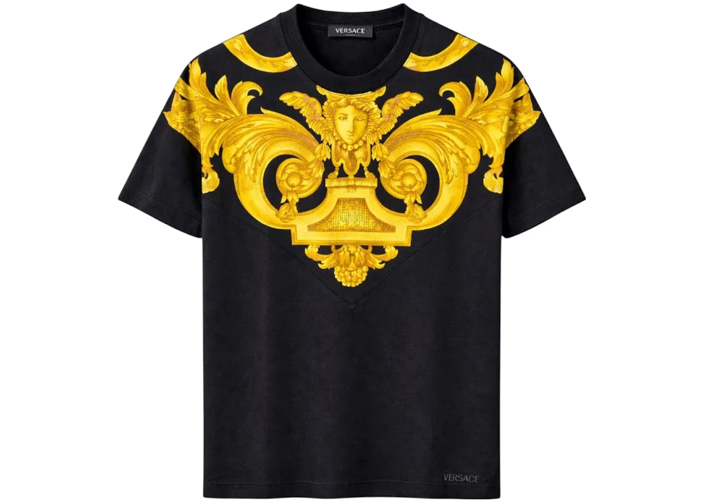 Мужская футболка с принтом Versace, Black/Gold