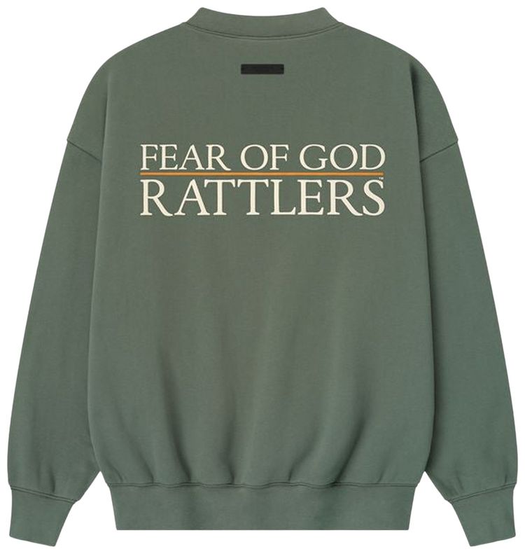 Свитшот Fear of God Essentials Famu Sport Crewneck цвета «бальзамово-зеленый» — фото 2