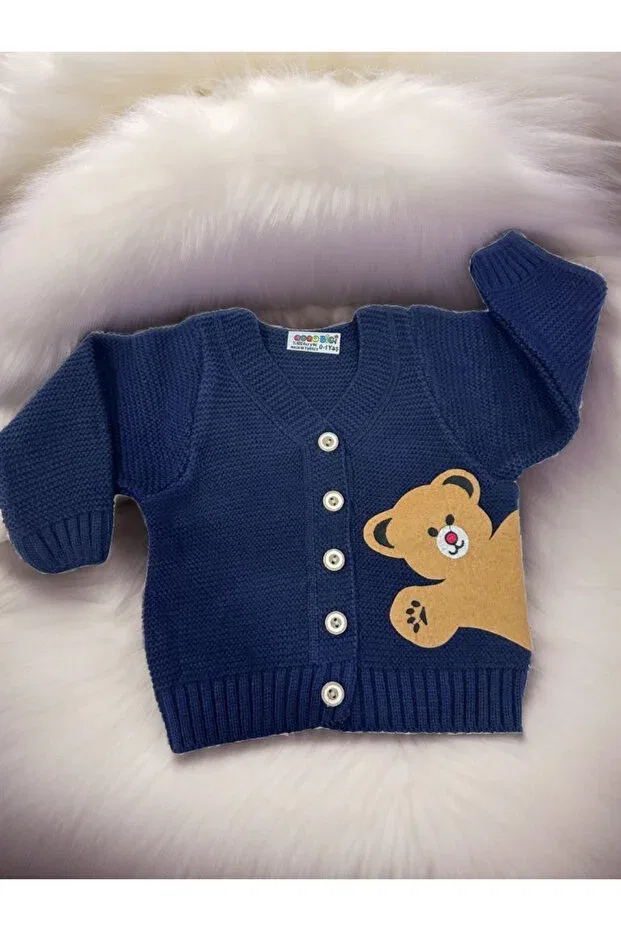 Детский кардиган с принтом Tinitins, Navy Blue — фото 2