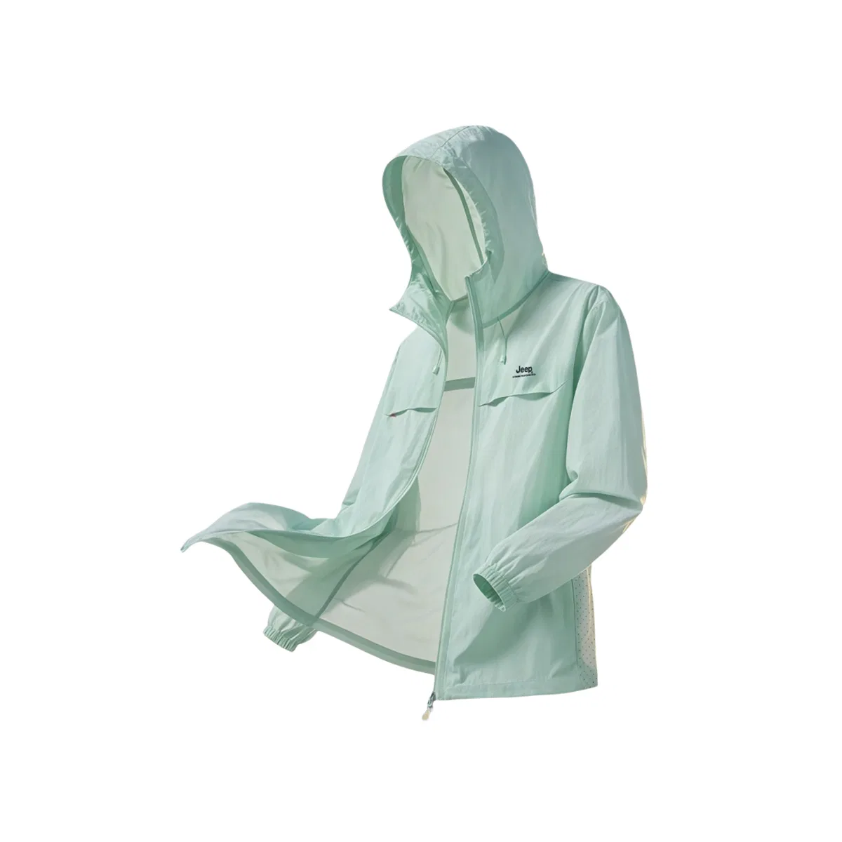 Детская куртка от солнца с капюшоном Jeep, Light Aqua Green