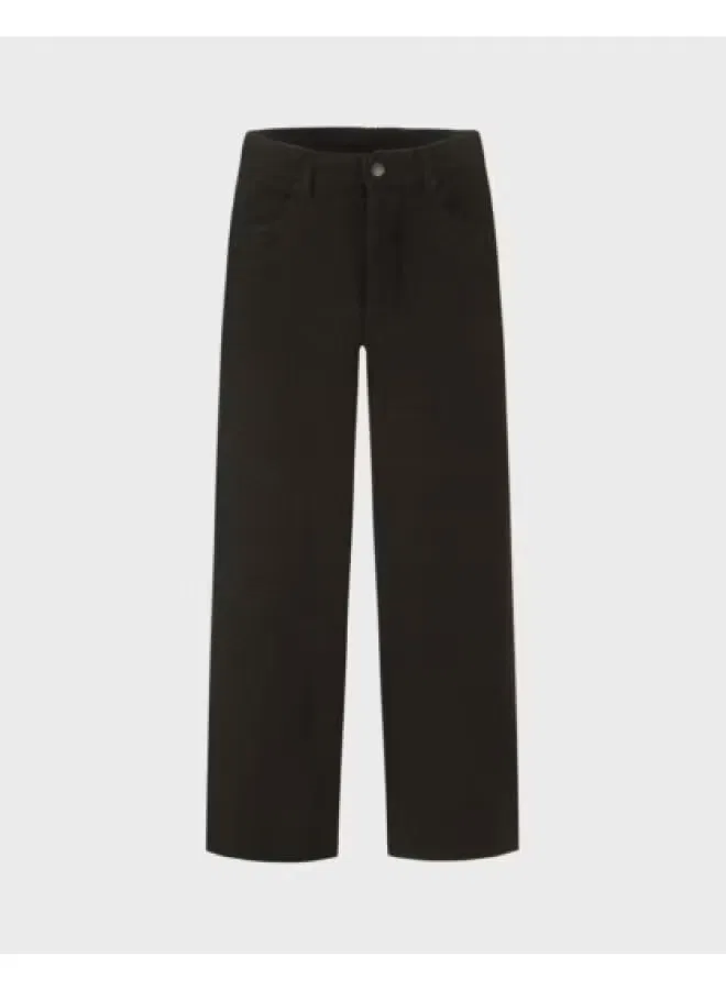 Брюки широкие из шерстяной смеси Zara, черный