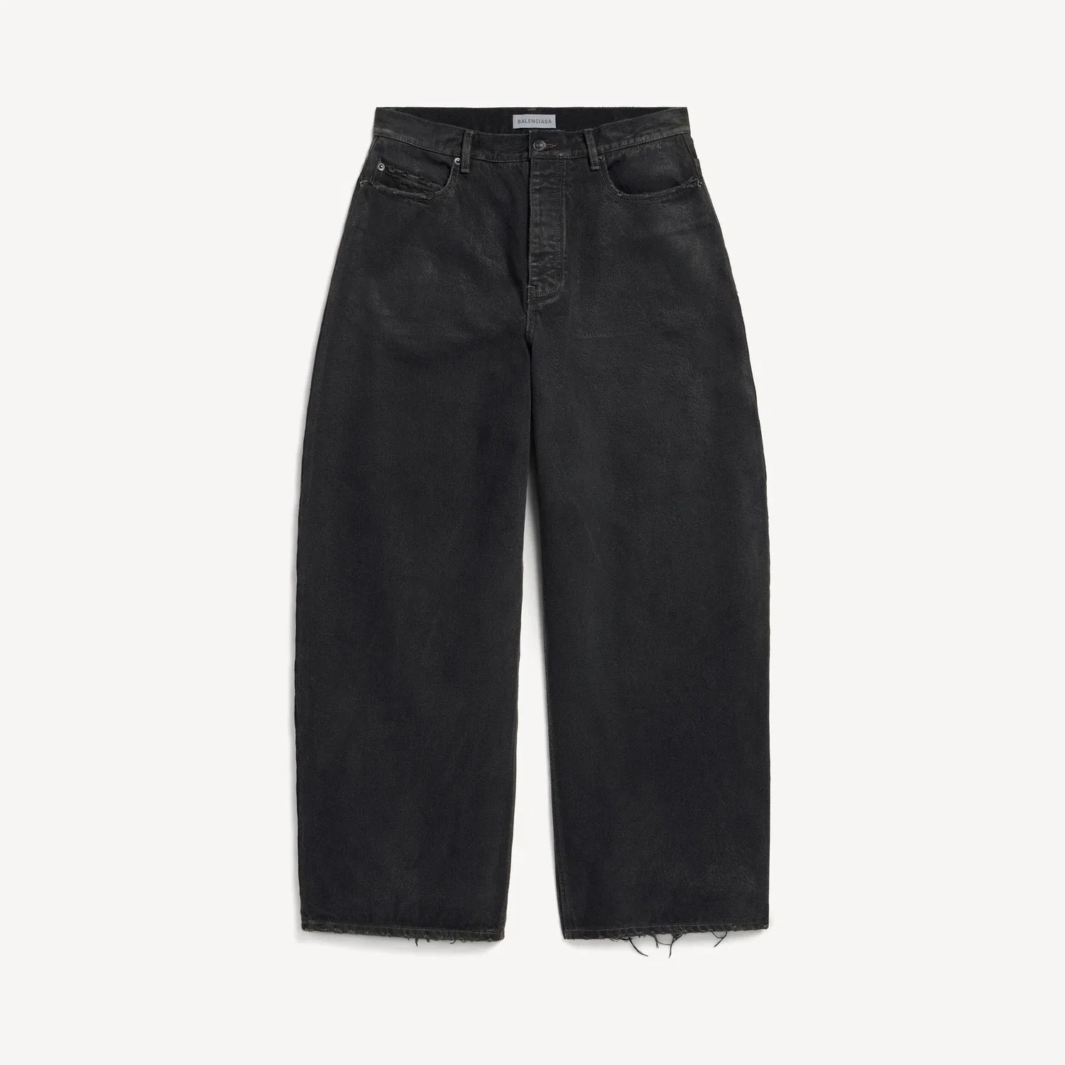 Мужские джинсы Relaxed Curved в винтажном черном цвете Balenciaga, черный