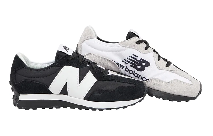 Детские кроссовки с амортизацией NB 327, New Balance, Black White — фото 4