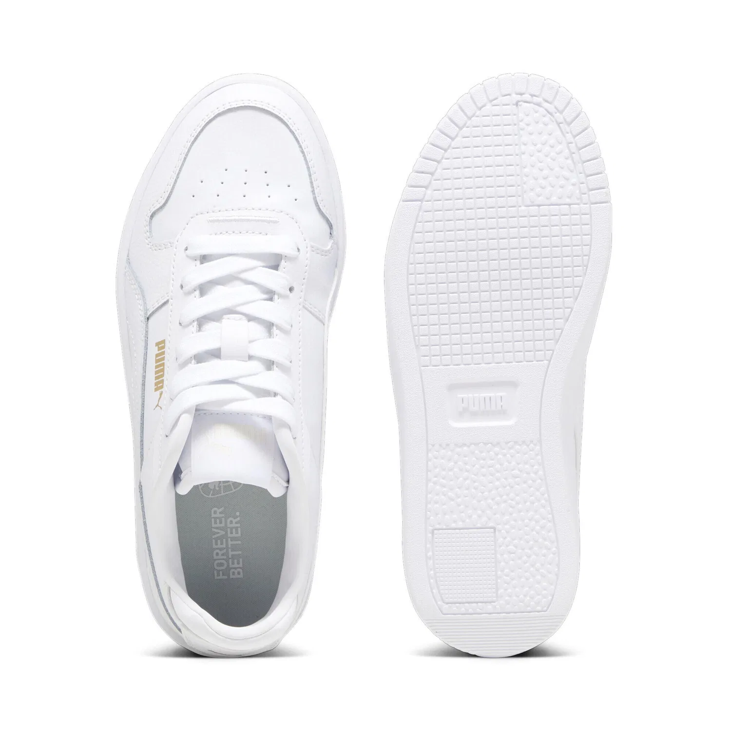 Детские кроссовки с перфорацией Carina Street Sneakers Puma, Weiss — фото 4