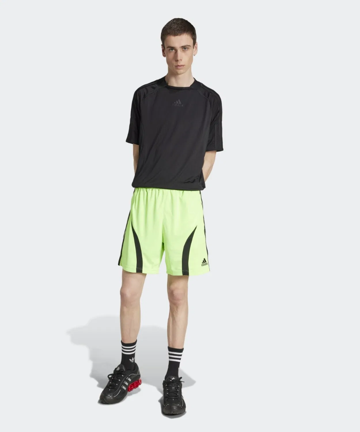 Мужские шорты из двойного трикотажа с принтом Team Geist Adidas Originals, Green — фото 3