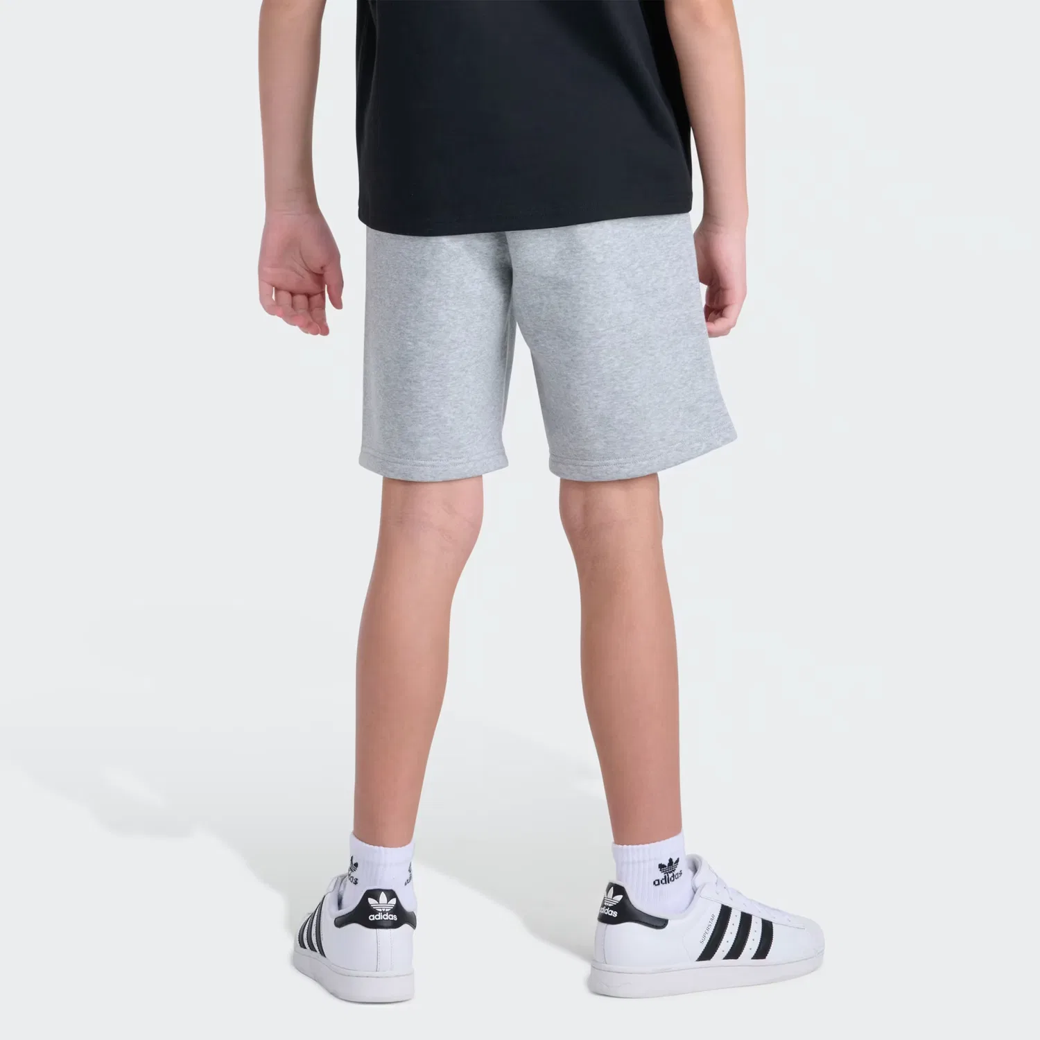 Детские шорты из флиса Essentials Adidas Originals, средне-серый меланж — фото 2