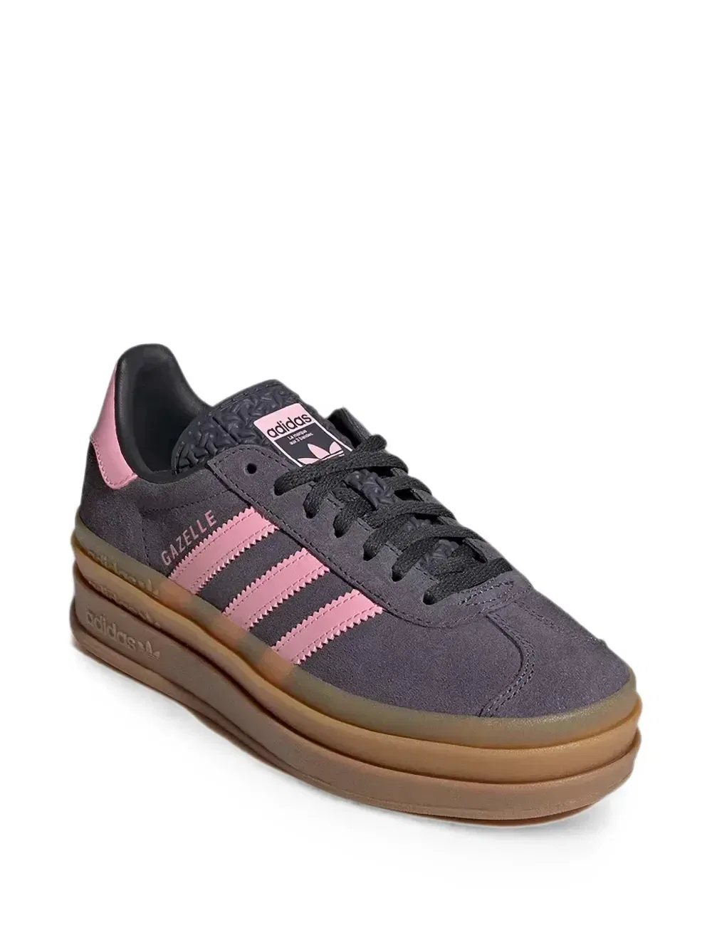Кроссовки Gazelle Bold на платформе с низким верхом Adidas Kids, серый — фото 3