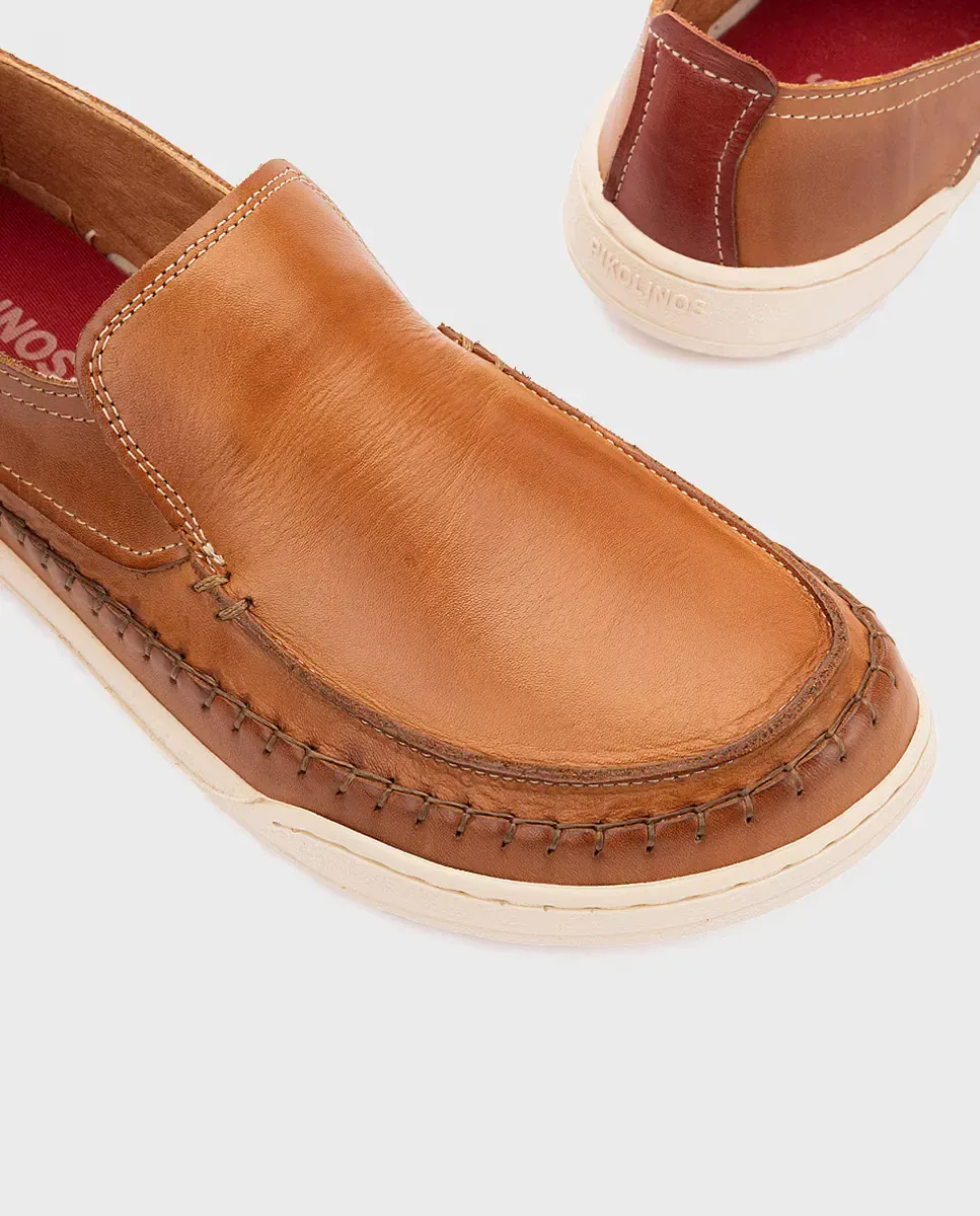 Мокасины мужские из кожи barefoot Pikolinos, коричневый — фото 4