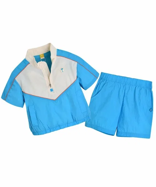 Детский комплект из куртки и брюк с отделкой кантом moimoln, Blue