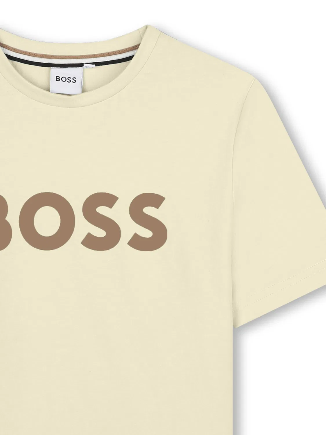 Футболка с принтом BOSS Regular Fit, Cream — фото 3