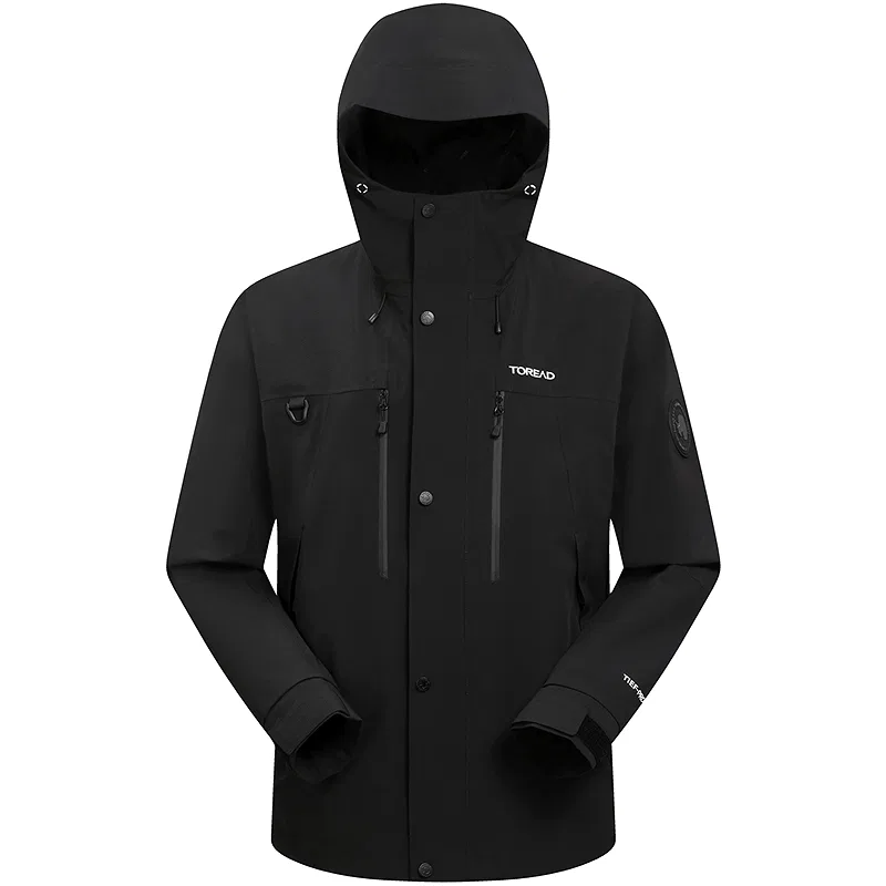 Детская ветрозащитный куртка с капюшоном TOREAD, Black Cordura Fabric