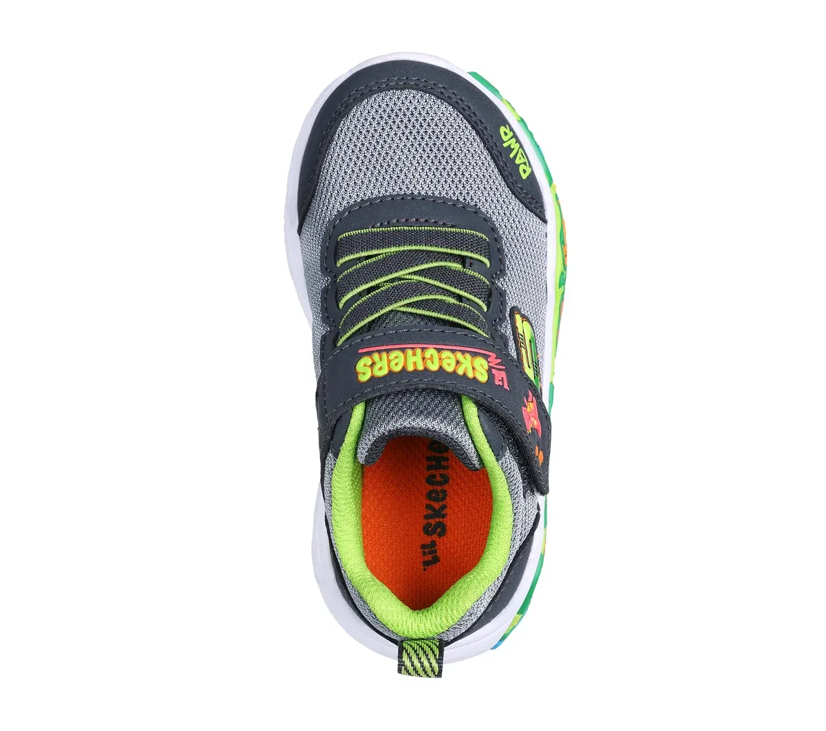 Детские кроссовки Play Scene Skechers, угольный/лаймовый — фото 2
