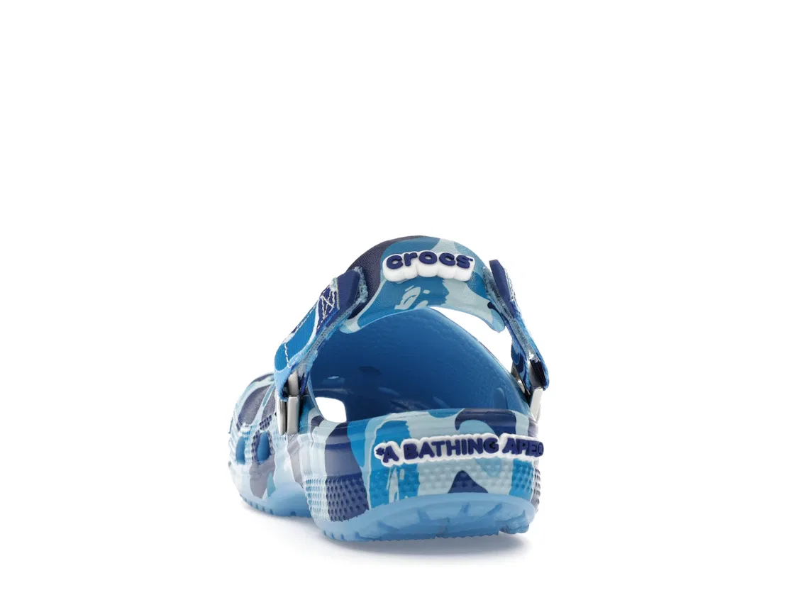Детские сабо-клоги Classic Clog Crocs, ABC Camo/Blue — фото 4
