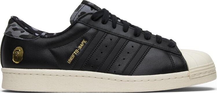 

Кроссовки Adidas Undefeated x A Bathing Ape x Superstars 80v 'Black', черный