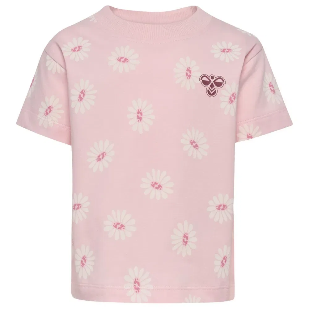 Футболка с коротким рукавом Mini Loose Flower Hummel, розовый