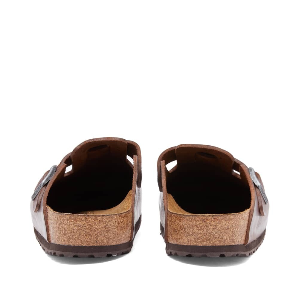 Мюли Birkenstock Boston Grip Leather Vintage, коричневый — фото 3