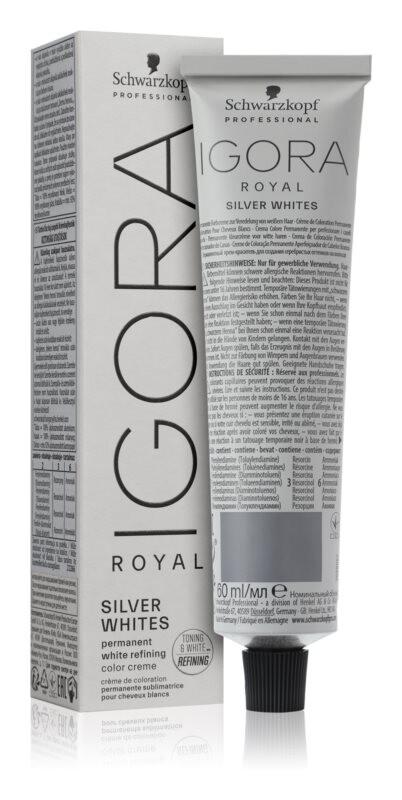 

Тонирующая полуперманентная краска для седых волос Schwarzkopf Professional IGORA Royal Absolutes SilverWhite