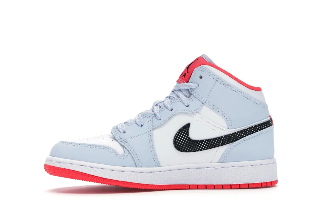 Детские кроссовки с принтом Jordan 1 Mid Jordan, Half Blue/Black-White — фото 3