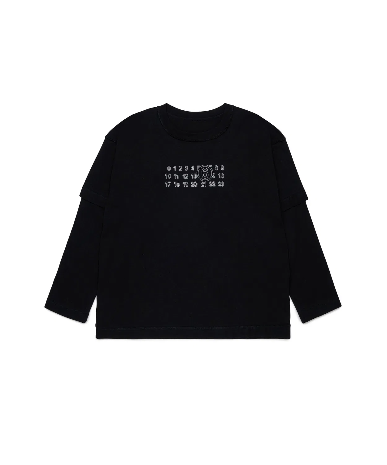 Детская футболка с длинным рукавомMM6 KID MM6 Maison Margiela, Black — фото 4