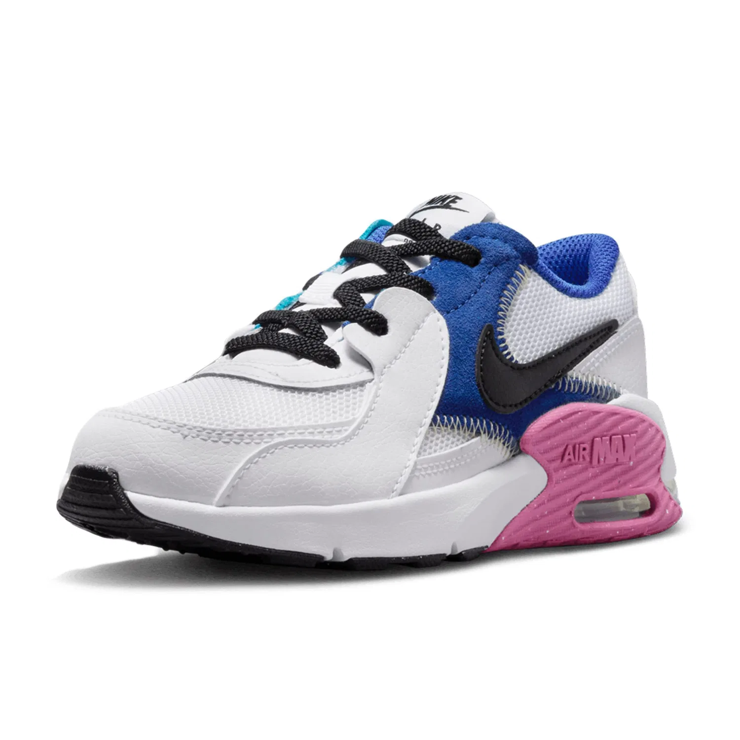 Детские кроссовки для мальчиков с амортизацией Air Max Excee NIKE, Multicoloured White Black Hyper Royal Active Fuchsia
