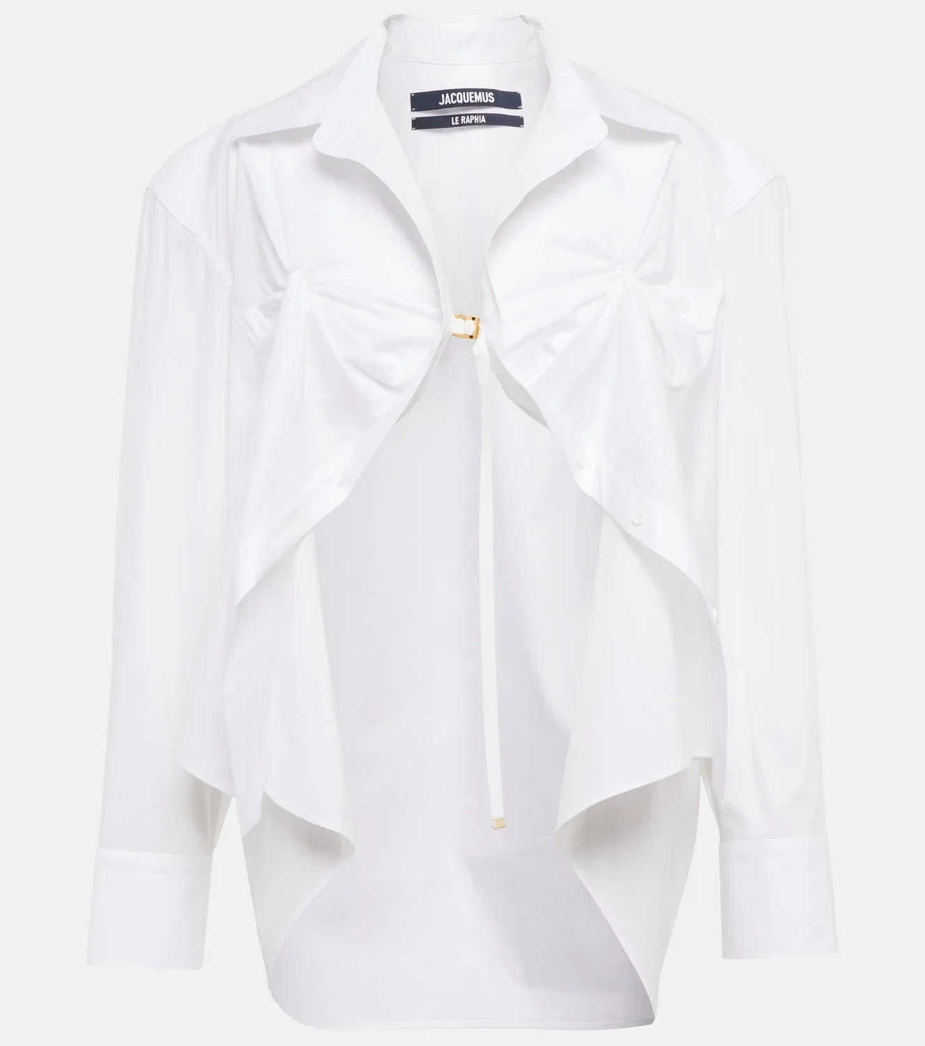 Рубашка из поплина La Chemise Amaro Jacquemus, белый