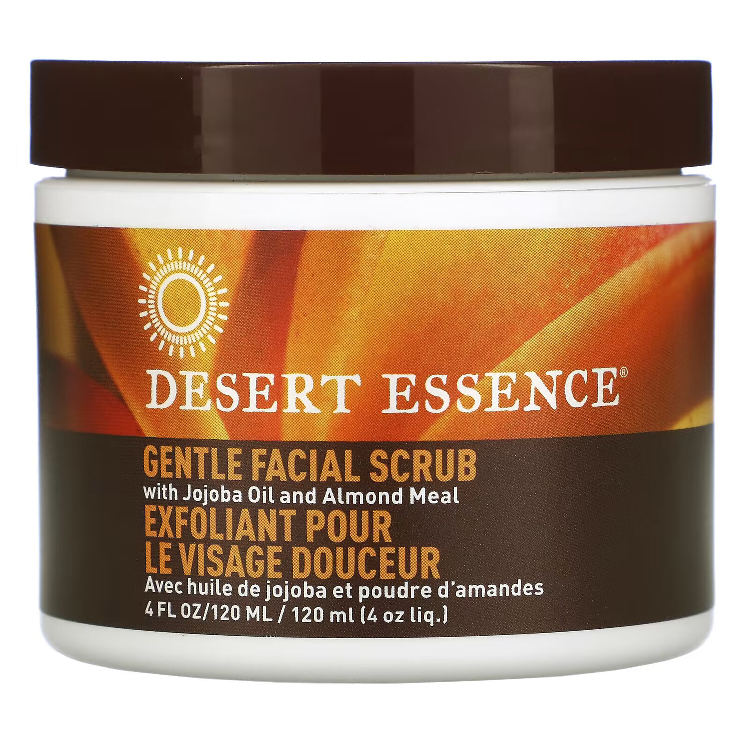 

Desert Essence, Нежный скраб для лица с маслом жожоба и миндальной мукой, 120 мл (4 жидк. Унции)