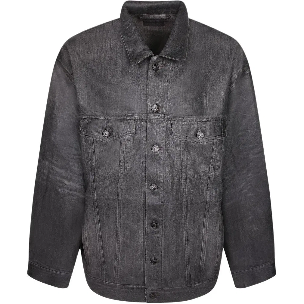 Мужская джинсовая куртка свободного кроя SS26 Denim Jacket Loose Fit Men's Balenciaga, Black
