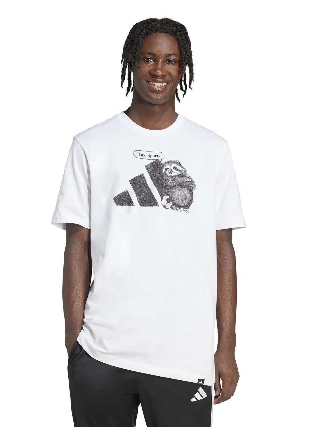 Футболка с принтом Yay sports graphic Adidas, белый