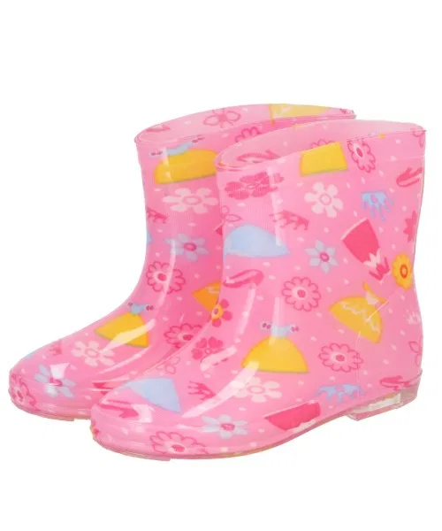 Детские сапоги дождевые короткие PVC BACKYARD FAMILY sy6060, Pink