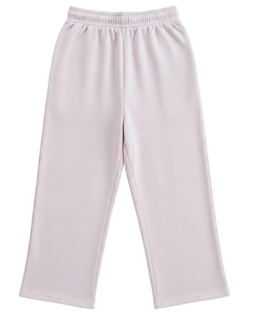 Спортивные брюки с широкой штаниной и мини-бусиной-бантом, модель Mini Imitation Pearl Bow Wide-Leg With Jules, Light Pastel Pink — фото 2