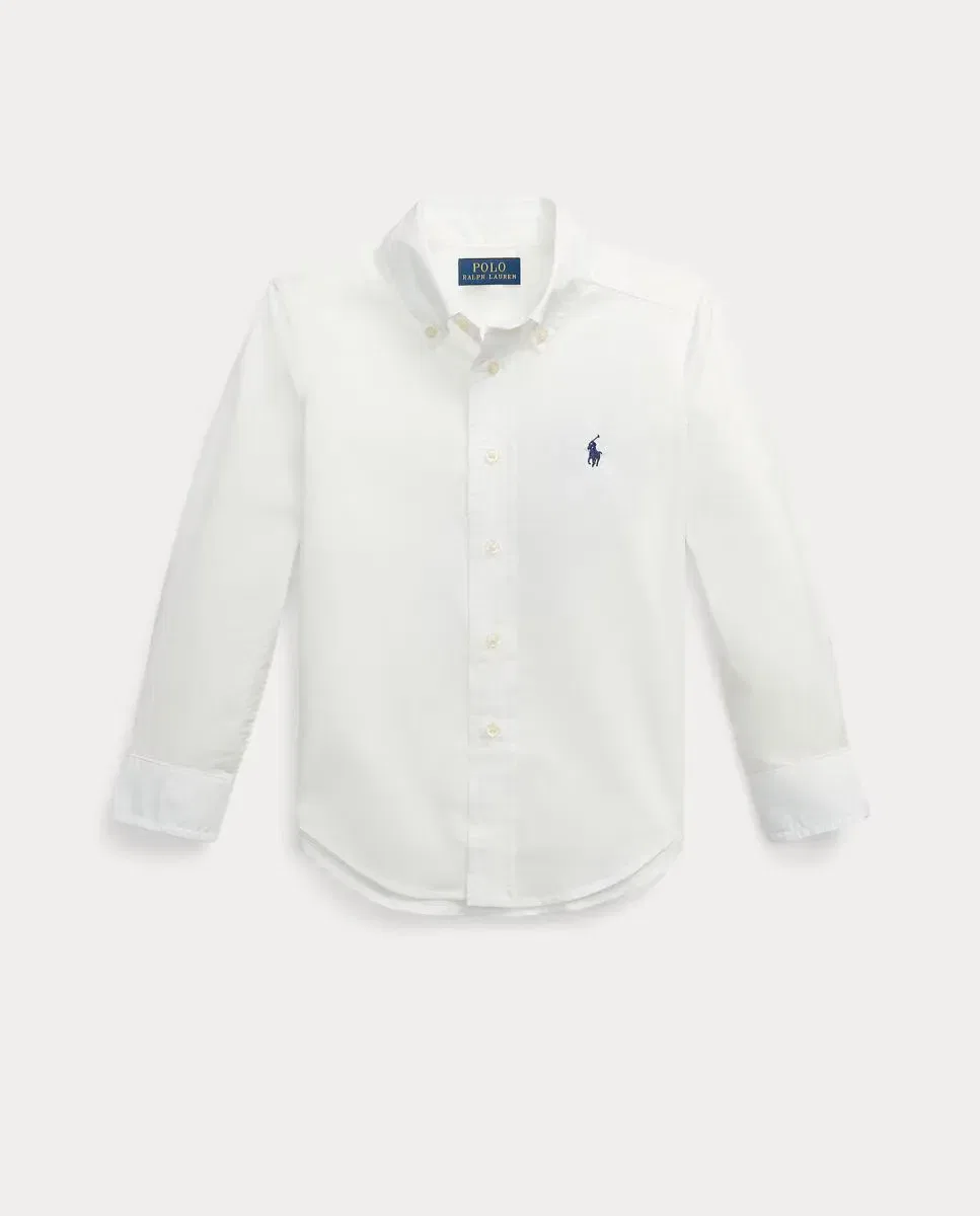 Детская рубашка для мальчиков хлопковая Polo Ralph Lauren, White