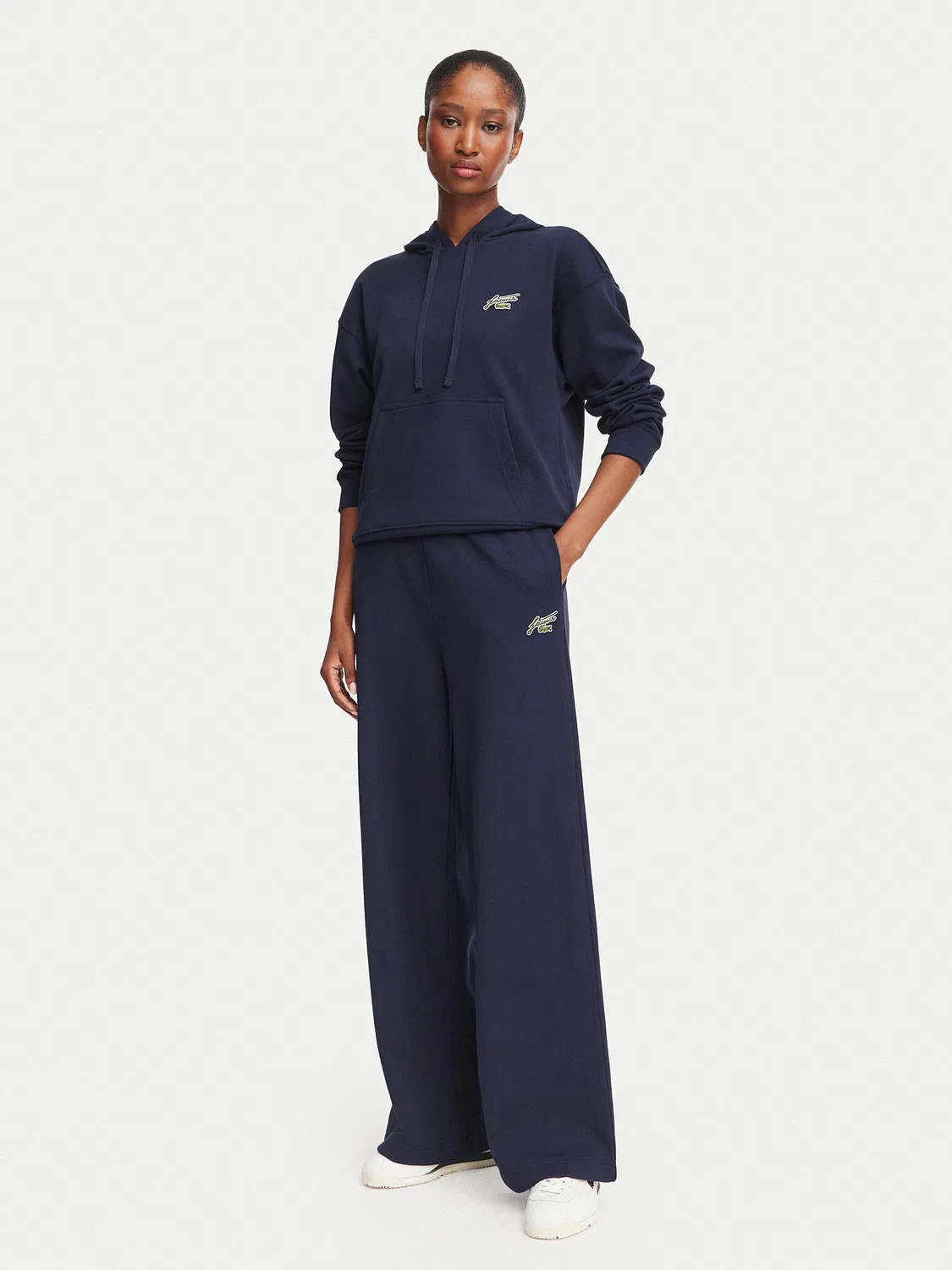 Женские спортивные брюки-клеш Lacoste, темно-синий — фото 2